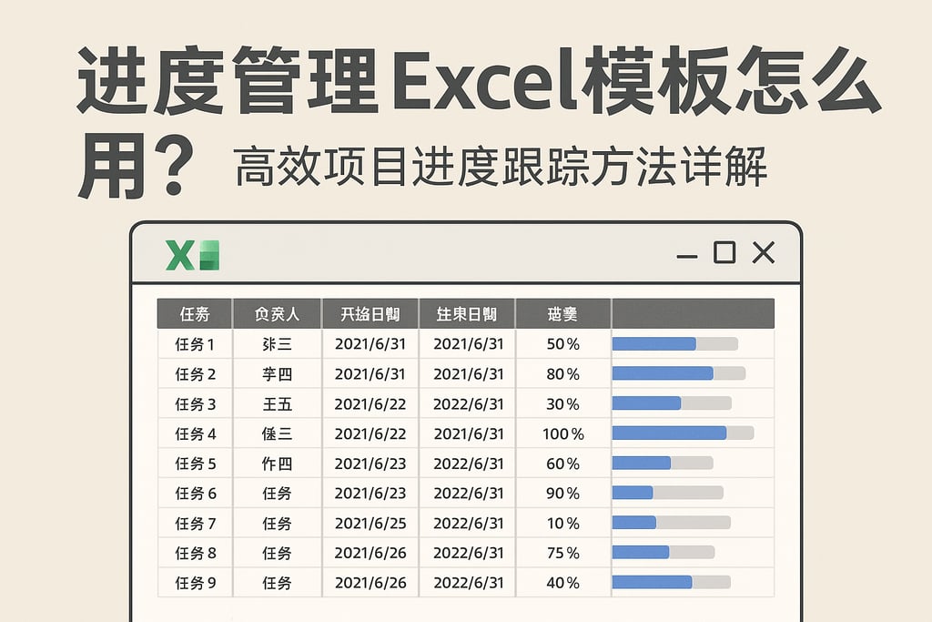 进度管理 excel模板怎么用？高效项目进度跟踪方法详解